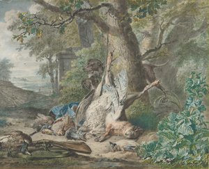 Vadászat csendélet egy erdőben, 1784.