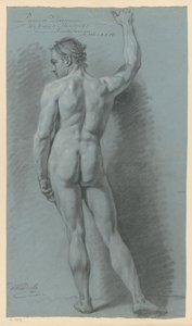 Álló férfi akt, hátulról nézve (1. díj, 1774)