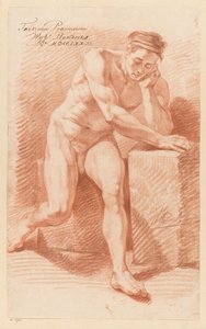 Ülő férfi akt, elölről nézve (3. díj 1772)