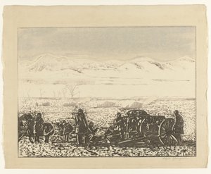Háborús táj Senso fukei alkotó: Yamagishi Kazue (signed by artist)