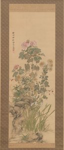 Őszi virágok, 1843. alkotó: Yamamoto Baiitsu