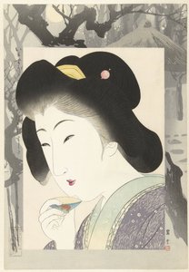 Kerti pavilon Hanarezashiki (cím a tárgyon) Kortárs szépségek (sorozat címe) Imasugata (cím a tárgyon) alkotó: Yamamoto Shoun