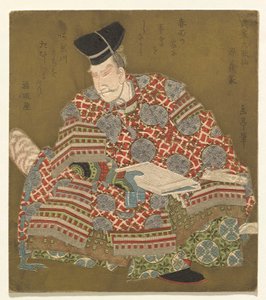 Minamoto no Yoshiie, from the series Six Immortal Samurai Poets (Buke Rokkasen) alkotó: Yashima Gakutei