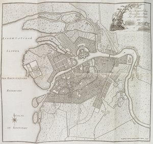 Szentpétervár térképe, 1790. alkotó: Yefim Maximovich Khudyakov