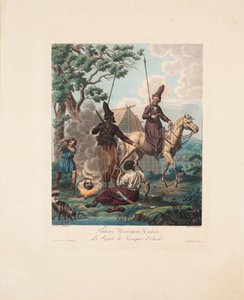 Az uráli kozákok pikettje, 1812 alkotó: Yegor Karneyev