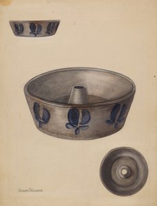 Sütőtál, c. 1936. alkotó: Yolande Delasser