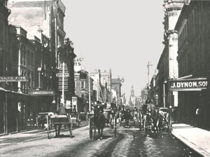 George Street, Sydney, Ausztrália, 1895.