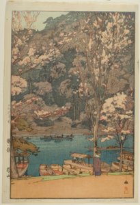 Arashiyama, a "Cseresznyevirágok nyolc jelenete" sorozatból alkotó: Yoshida Hiroshi