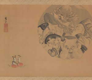 A szerencse hét istene (tinta és színek selyemen) alkotó: Yoshimune Arai