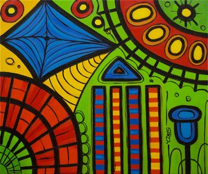 Játszótéri zöld, 2022 (olaj, vászon) alkotó: Yue Zeng