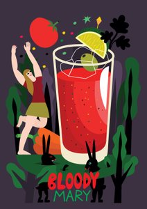Bloody Mary, 2017 (vektoros illusztráció)