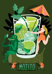 Mojito, 2017 (vektoros illusztráció)