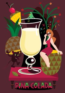 Pina Colada, 2017 (vektoros illusztráció)