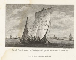 Duinkerke menedékhelye, kb. 1693-1694 Kilátás a Dunkerque-i kikötő bejáratára, ahogy Jean-Bart idejében volt (cím a tárgyon) Jean-Bart, XIV. Lajos századparancsnok harcainak gyűjteménye (sorozat címe)