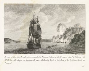 Jan Bart valt zes Hollandse schepen aan voor de kust van Portugália, 1693 1693 júniusában Jeaan-Bart, a 66 ágyús Vaisseau le Glorieux parancsnoka (...) hat holland hadihajót (...) támadott meg Portugália partjainál (cím a tárgyon) Rec