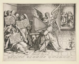 Szent Cecília orgonán játszik alkotó: Zacharias Dolendo