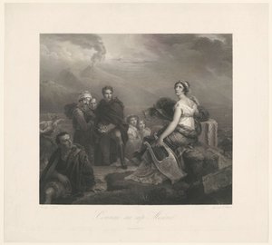 Corinne csörlővel a Capo Misenóban Corinne au cap Misènel (cím a tárgyon) alkotó: Zachée Prévost