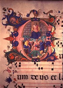 Missal 515 f.13v Az ártatlanok mészárlása, egy 1449 előtt készült kóruskönyvből (részleteket lásd 88910-11).
