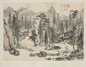 Tájképalbum különféle stílusokban: Tájkép Wu Zhen után