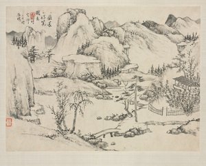 Tájképalbum különféle stílusokban: Changbai-hegy díszlete Huang Gongwang után