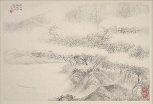 Tájképek, 1644-ből. alkotó: Zhang Feng