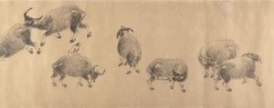 Vízibivalyok, 1639-ben. alkotó: Zhang Hong