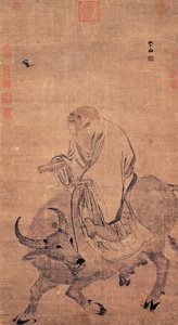 Laozi ökrön lovagolva, 1368 és 1644 között alkotó: Zhang Lu