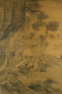 Festmény tanulmányozása, 16. század. alkotó: Zhang Lu