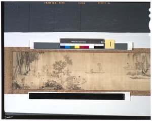 Halászok élete a folyó mentén, 18. század (tinta és szín selyemen, tekercs) alkotó: Zhou Shanguan