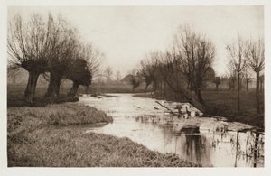 Backwater on the Lea alkotó: Frederick (attr. to) Barnard
