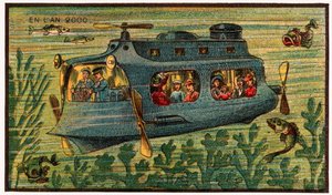 Egy tengeralattjáró busz, 1910 körül alkotó: . .