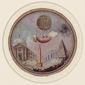 Egy korai ballonos katasztrófa, 1785 körül alkotó: Frederick (attr. to) Barnard