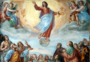 Krisztus mennybemenetele. A Santissima Annunziata del Vastato-bazilika. Genova. Olaszország. alkotó: . .