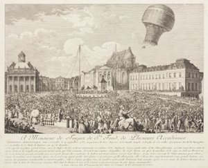 Montgolfier léggömb felemelkedése Versailles-ban alkotó: Frederick (attr. to) Barnard