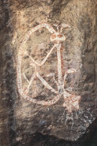 Ausztrália, Northern Territory, Arnhem Land, Kakadu Nemzeti Park, Nourlangie Rock, Aboriginal sziklafestmények