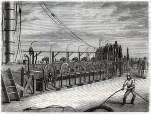 Cable telegraphique sous marin. Tenger alatti távirati kábel. alkotó: Frederick (attr. to) Barnard