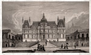 Maison Lafitte kastélya, 1850 körül (metszet) alkotó: . .