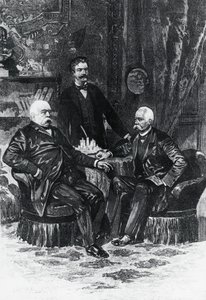 Konferencia Otto von Bismarck (1815-1898) és Francesco Crispi (1819-1901) között Friedrichsruhéban, 1887. október, Németország alkotó: William Walcutt