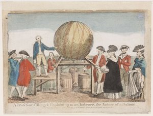 A ballonozás bemutatója, 1784 alkotó: Frederick (attr. to) Barnard