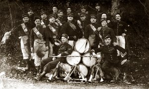 A 122. francia gyalogezred fanfárja a 14-18-as első világháborúban (f/w fotó) alkotó: . .