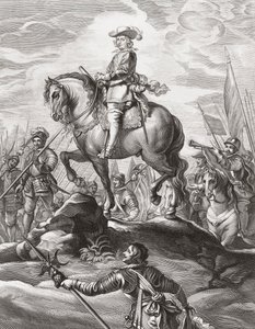 Ausztriai Ferdinánd csapatokat vezet az Alpok felett, 1634. július alkotó: . .