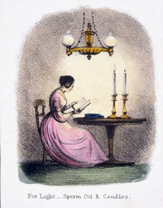 Fényhez, spermiumolaj és gyertyák, 1845 alkotó: Frederick (attr. to) Barnard