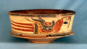 Temetőedényt találtak Balamku 5. sírjában, kora klasszikus időszak (i.sz. 300-600) (terrakotta) alkotó: Hippolyte Lalaise Devéria