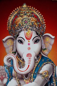 Ganesha vagy Ganapati: az elefántfejű hindu isten.