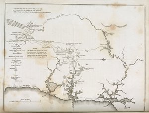 Sydney és a környező területek térképe, Ausztrália, 1798 alkotó: Frederick (attr. to) Barnard