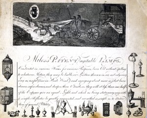Miles szabadalmazott mozgatható lámpái, 1790 alkotó: Frederick (attr. to) Barnard
