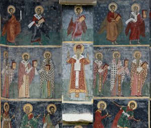 Kolostor (manastirea Sucevita). A templom. Külső. A kórus. Déli rész. alkotó: . .