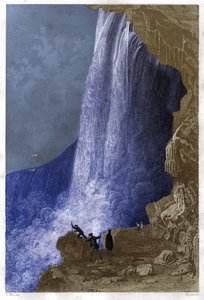 Niagara-vízesés, USA. 1860 körül (metszet) alkotó: . .