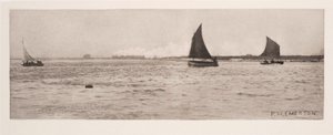 "A Breydon Wateren, jön a tengeri köd" alkotó: Frederick (attr. to) Barnard