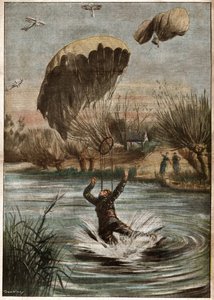 Német ejtőernyős az első világháború alatt. Német ejtőernyős az első világháborúban. alkotó: Ferdinand Georg Waldmuller
